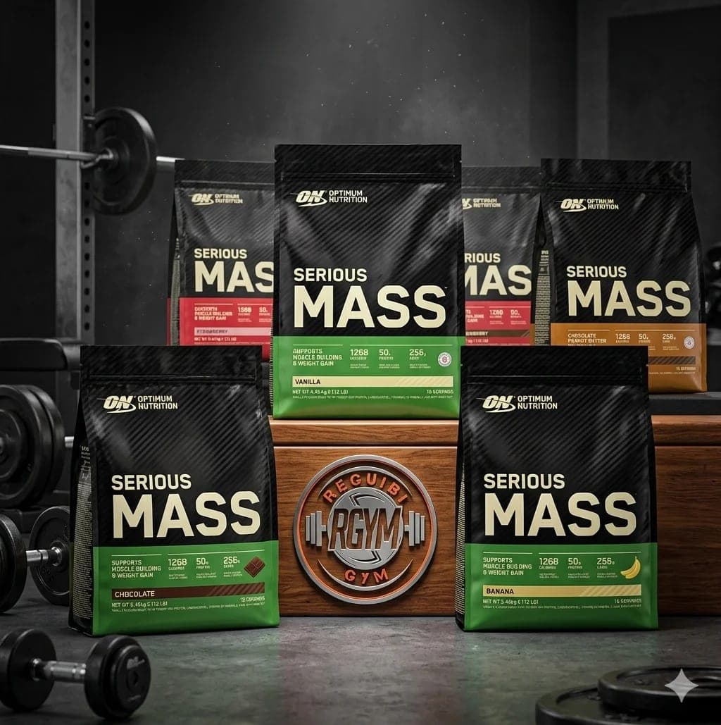مكمل زيادة الوزن والضخامة Serious Mass من Optimum Nutrition (وزن 5.45 كغ)